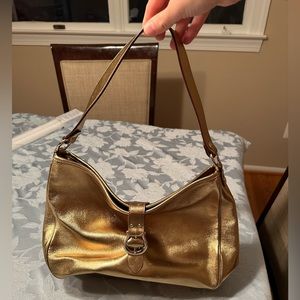 Gorgeous Kate Spade gold shoulder bag EUC